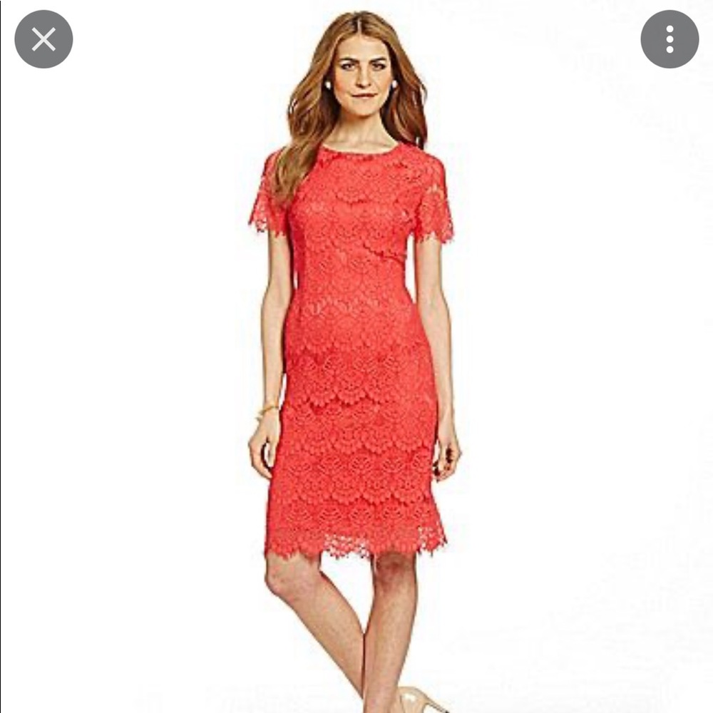 Preston and York red lace dress